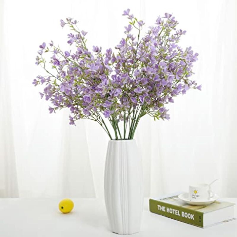 5 Piece Purple Artificial Flowers Long Stem Vase Filler 29 image number 3