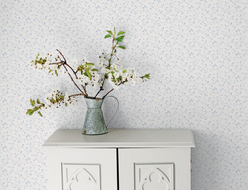 Miniatures 2 Small Floral Trail Blue Wallpaper G67920