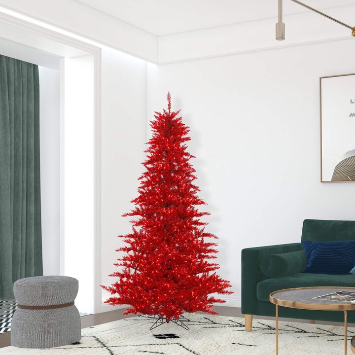 Vickerman Tinsel Red Fir DL LED 750Red -