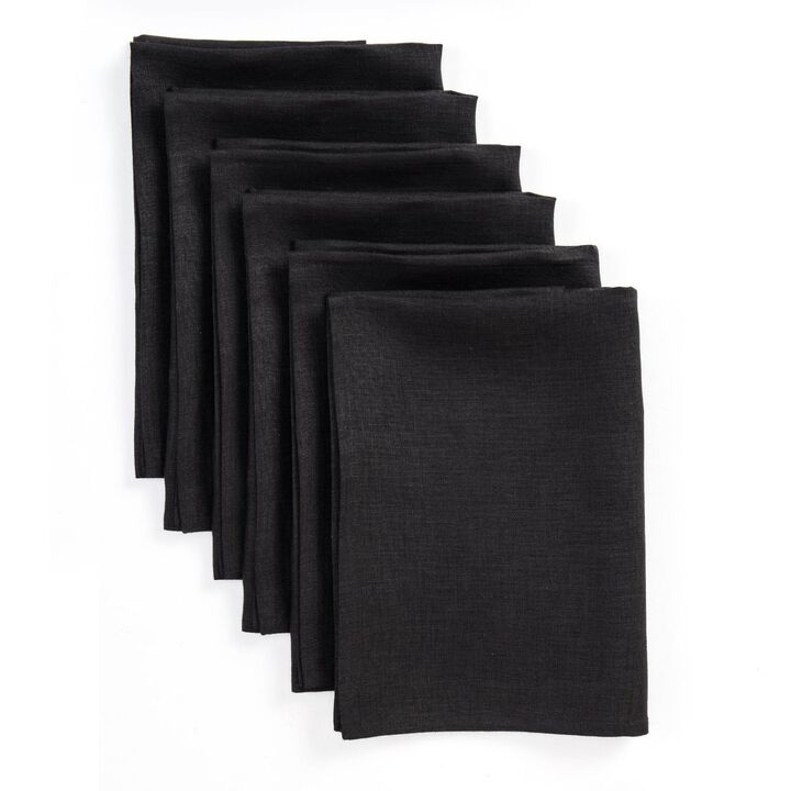Solino Home 100% Pure Linen Dinner Napkins 20 x 20 Inch Set of 4 - Fete