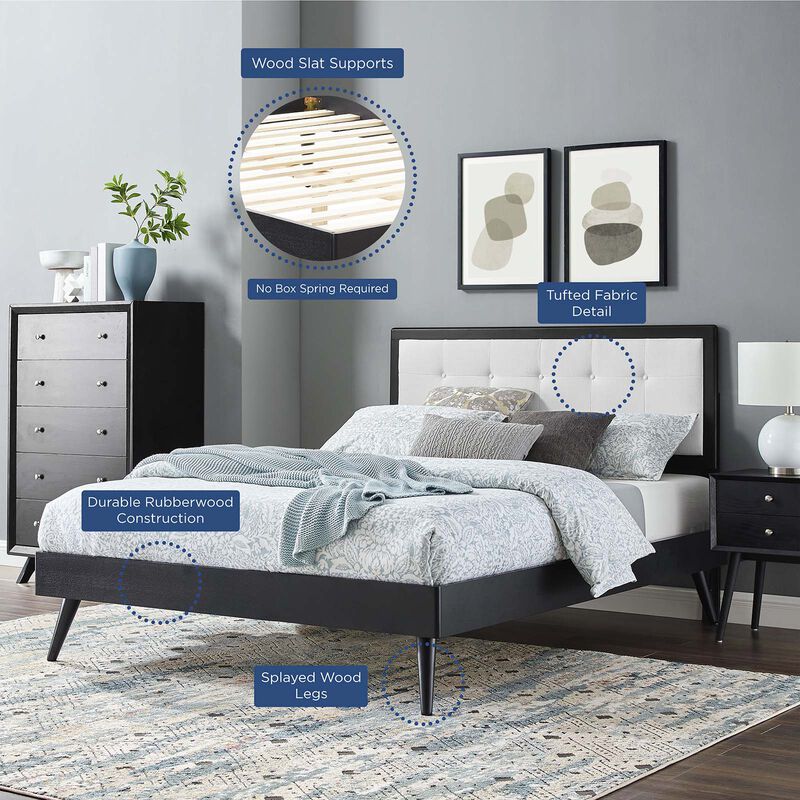 Modway - Willow King Wood Platform Bed with Splayed Legs image number 9