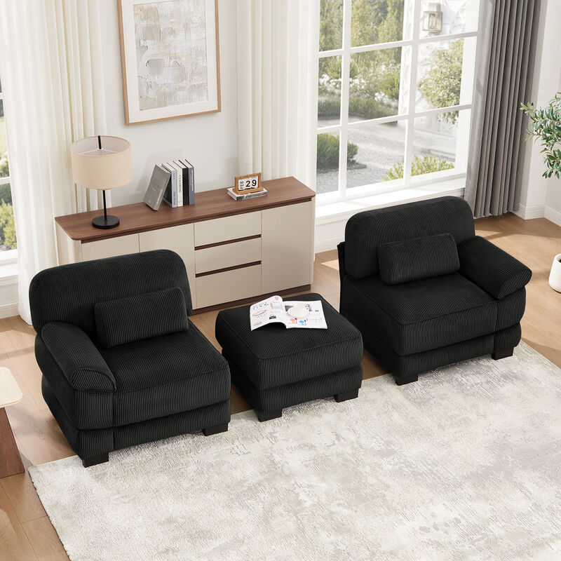 Rongir 2-Seater Sofa with Ottoman image number 2