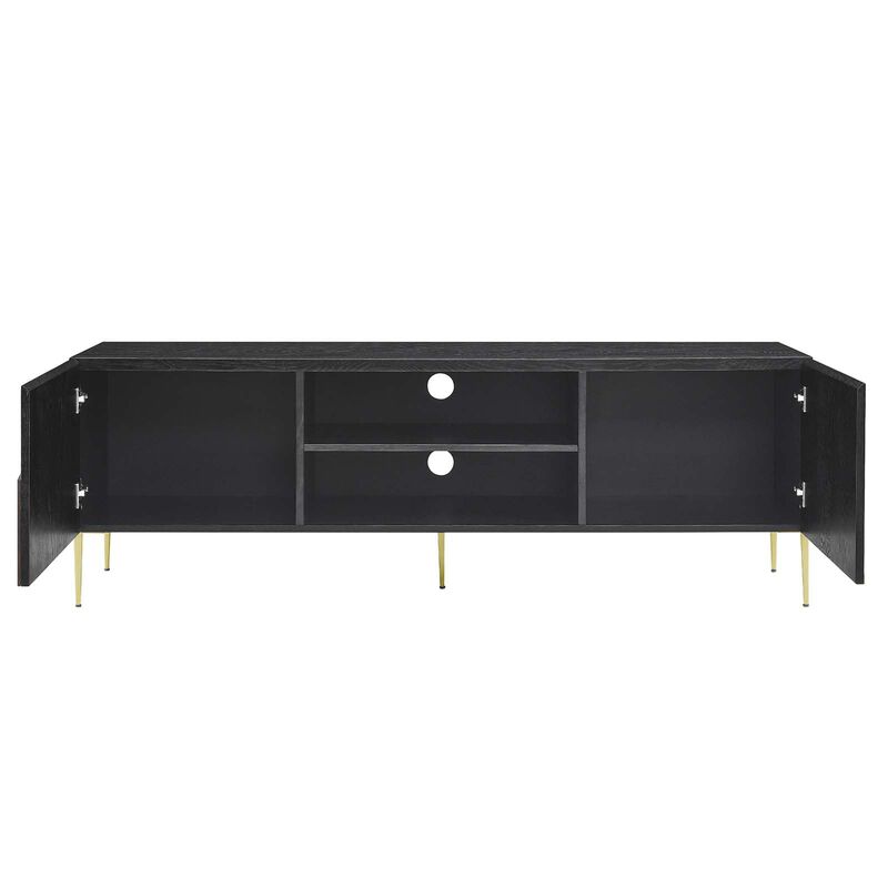 Modway EEI-6146-BLK-GLD Alchemist 72" TV Stand, Black Gold image number 5