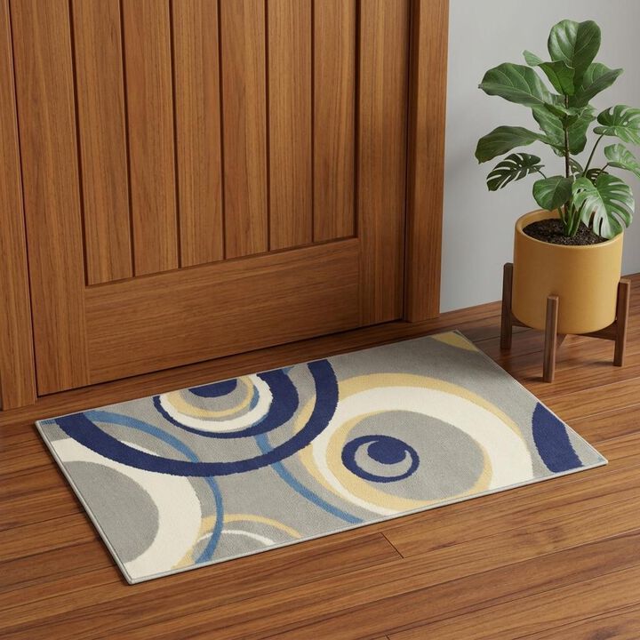 HomeRoots Geometric Power Loom Area Rug