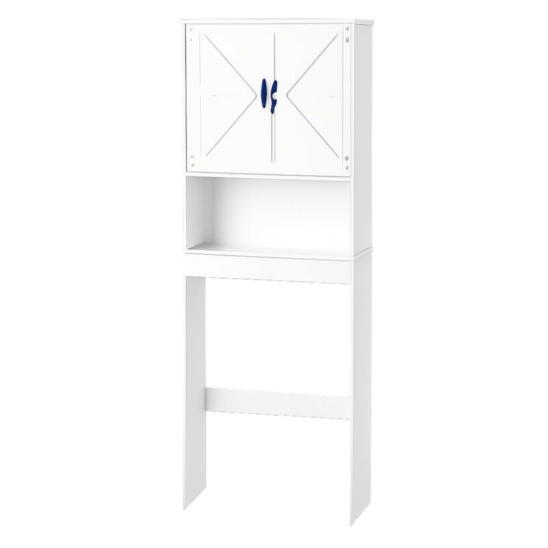 Over the Toilet Storage Cabinet with Adjustable Open Shelf image number 0