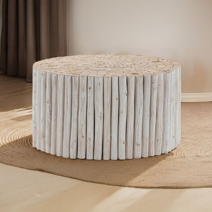 Marelique Gray Wood-Stick Coffee Table
