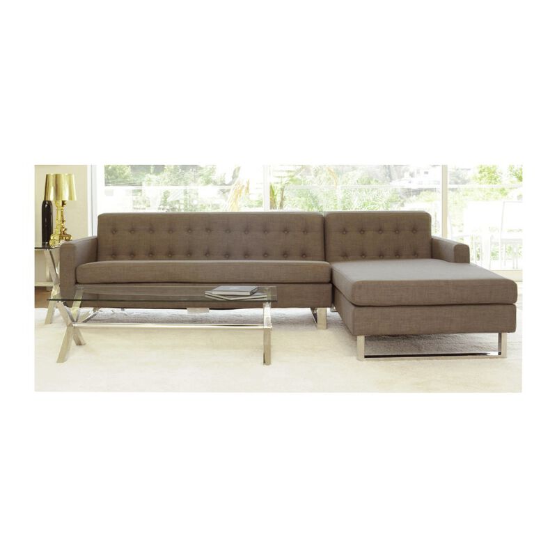 Pangea Home Sloan Right Arm Facing Brown