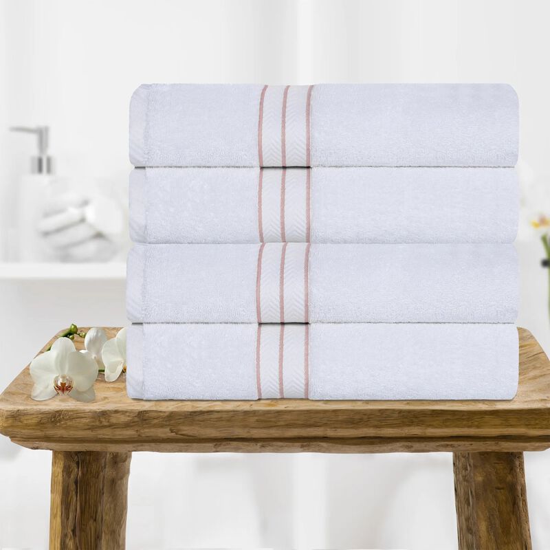 Plush Cotton Bath Towels 4-Piece Set for Bathroom and Spa image number 1