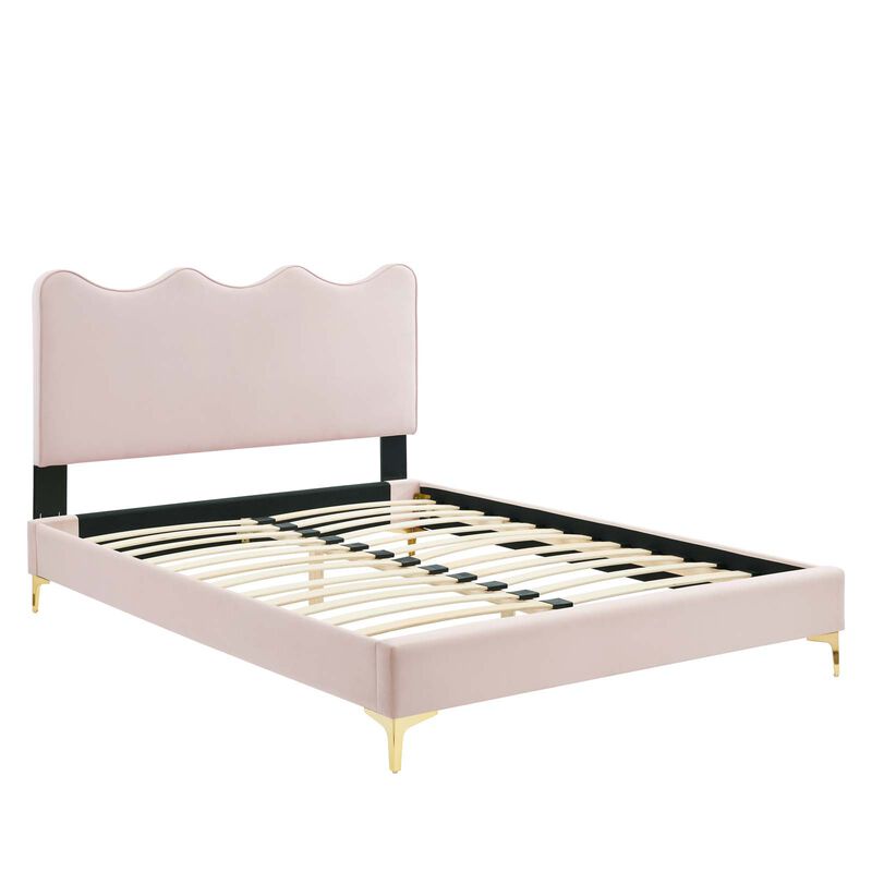 Modway - Current Performance Velvet Full Platform Bed image number 2