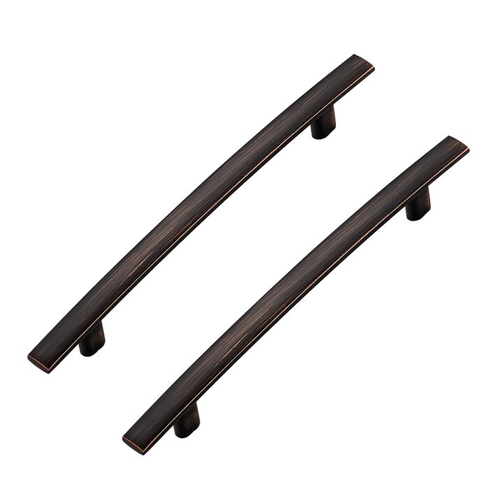 Ravinte Decor 30 Pack Cabinet Handles 5"" Hole Center - Curved Cabinet Pulls Oil Rubbed Bronze Drawer Pulls for Kitchen Cabinet