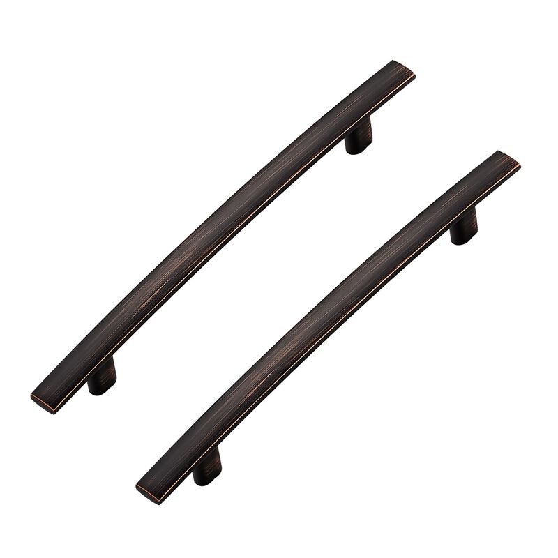 Ravinte Decor 30 Pack Cabinet Handles 5"" Hole Center - Curved Cabinet Pulls Oil Rubbed Bronze Drawer Pulls for Kitchen Cabinet