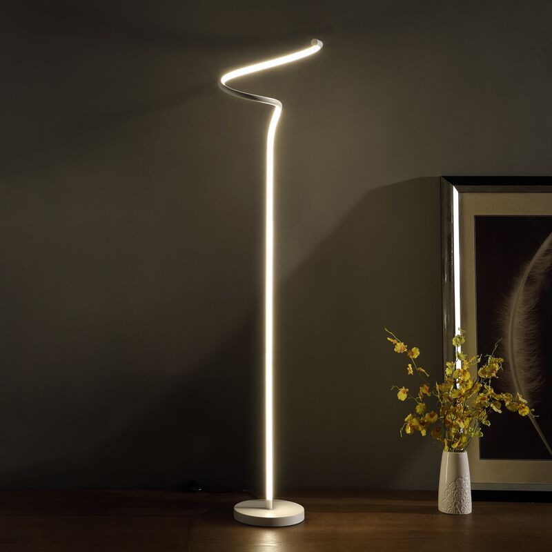 Hivvago 51" White LED Novelty Floor Lamp With White