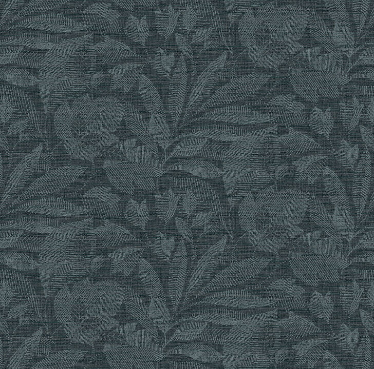 Lei Navy Leaf Wallpaper (Set of 2)