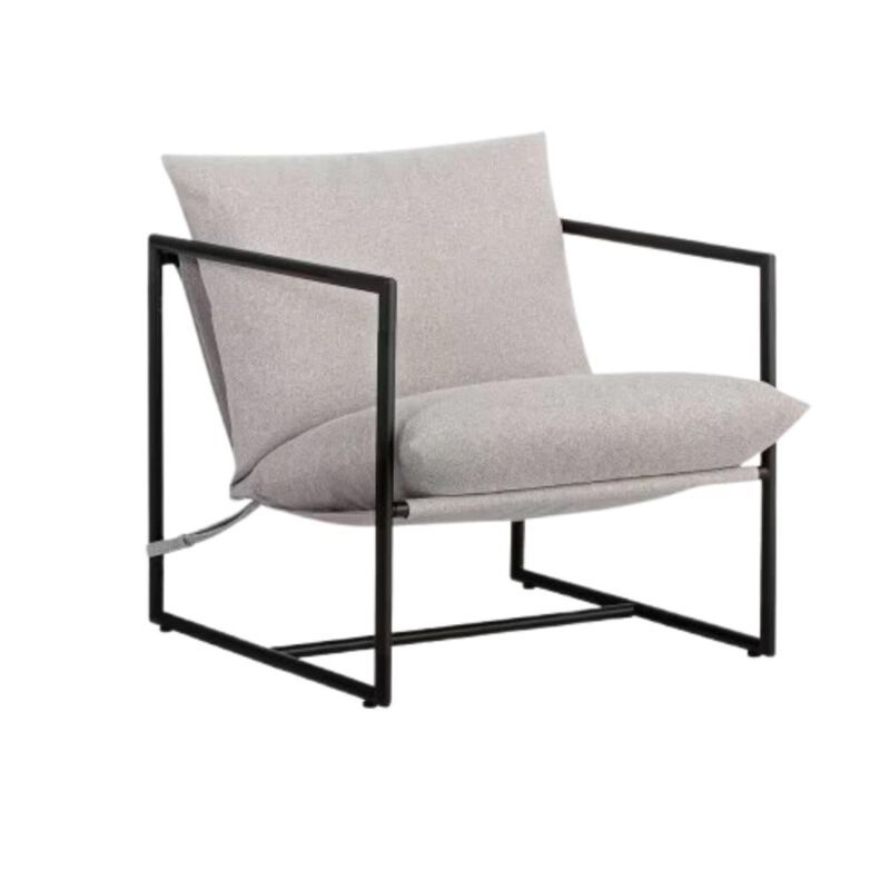 Hivvago Modern Upholstered Accent Chair with Metal Frame