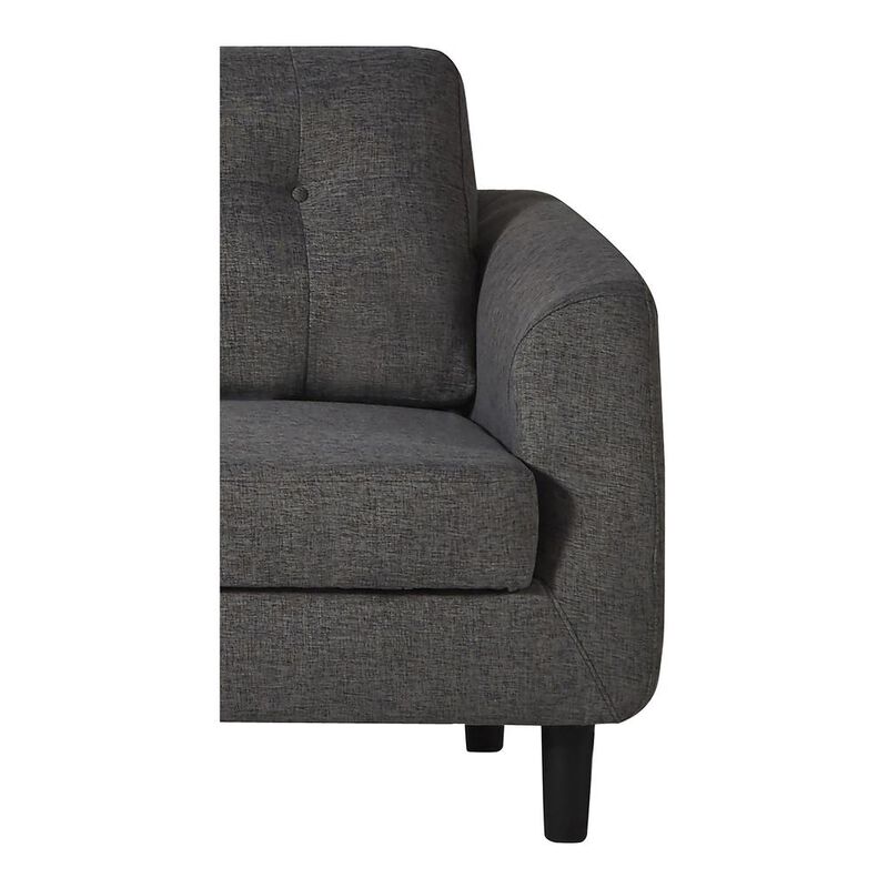 Belagio Charcoal Grey Sofa Bed with Chaise, Belen Kox