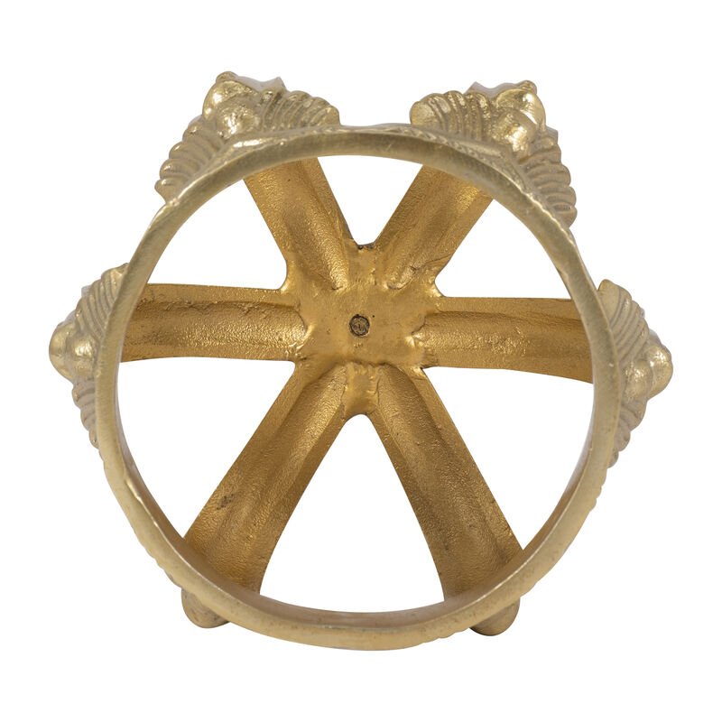 Metal, 7" Crown Decor, Gold image number 5