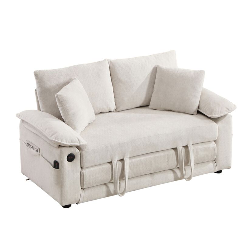 Jidpop 3-in-1 Upholstered Futon Sofa image number 8