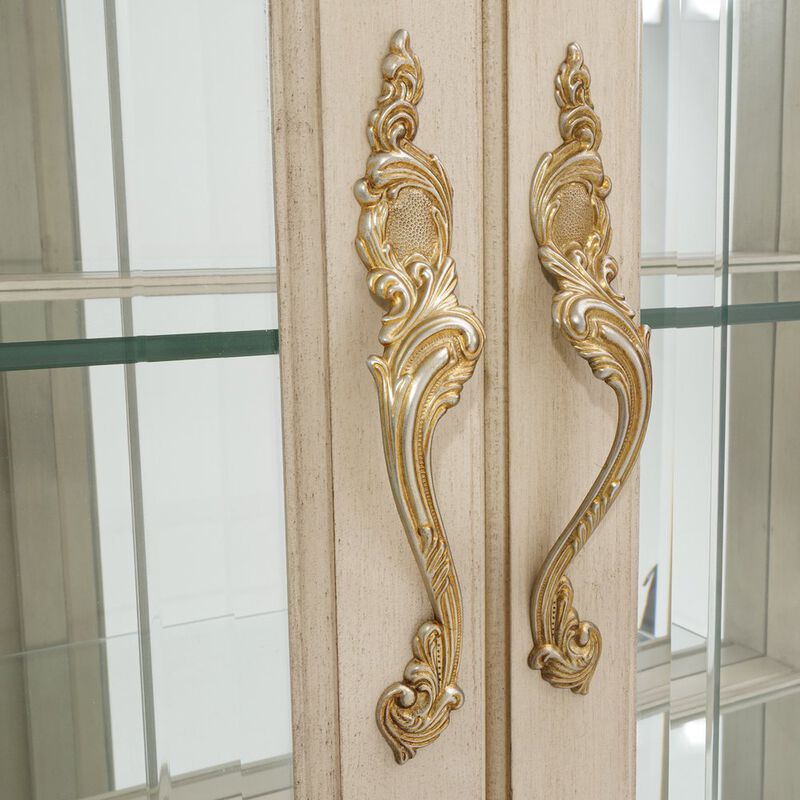 Michael Amini Platine de Royale Curio Display Cabinet - Champagne