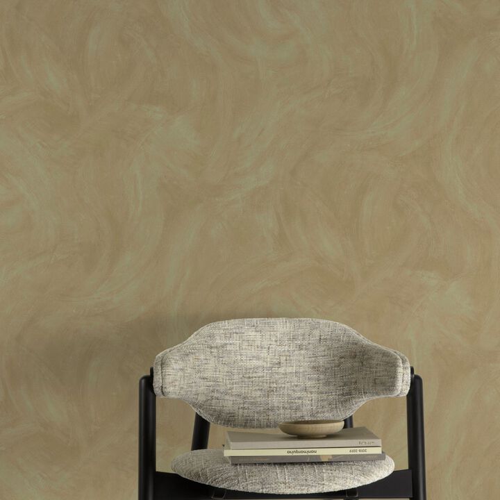 Textured Vibes Authentic Plaster Plain Green Wallpaper A78709