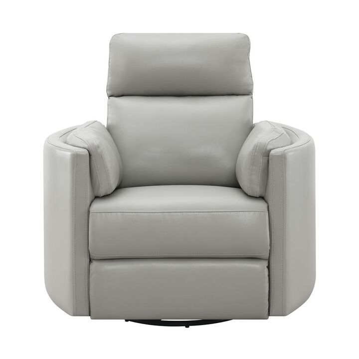 Acme Furniture Sagen Glider Recliner Swivel, Gray Leather Aire