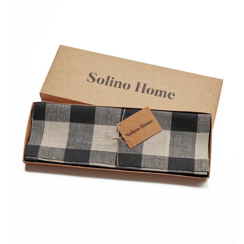 Christmas Linen Placemats 14 x 19 in Set of 4 - Buffalo Check, Solino Home