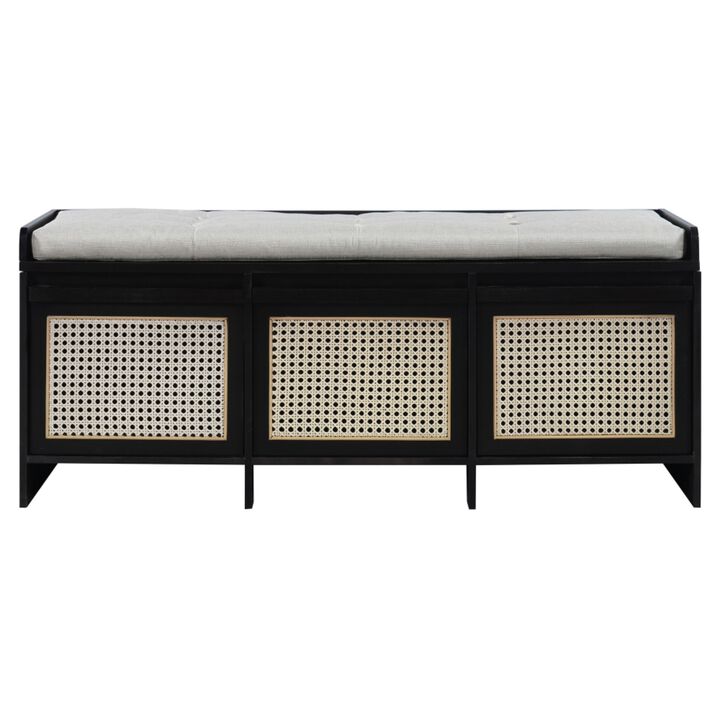 Seckbo Retro Button Tufted Upholstered Storage Bench