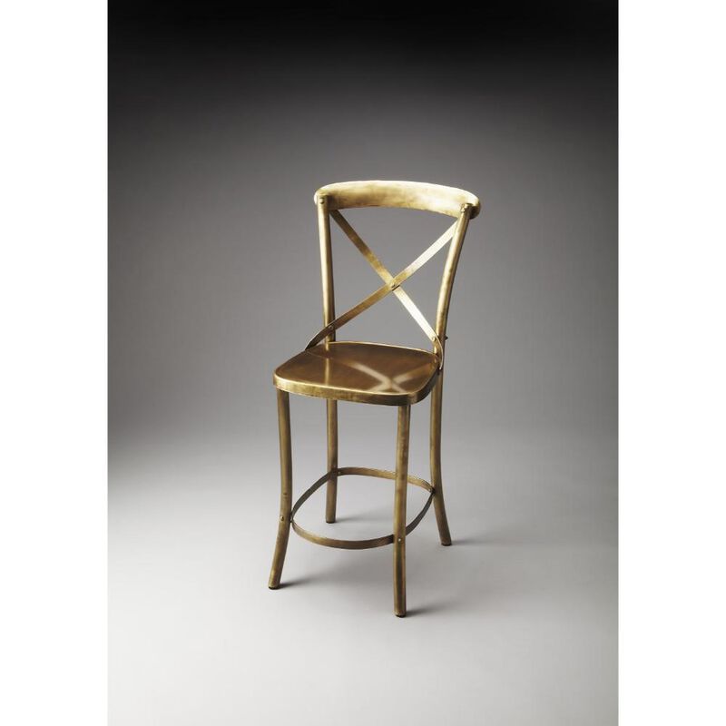 Bar Stool with Footrest, Bar Height Chair for Kitchen or Cafe image number 5