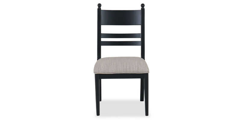 Chadworth Black Slat Back Side Chair image number 0