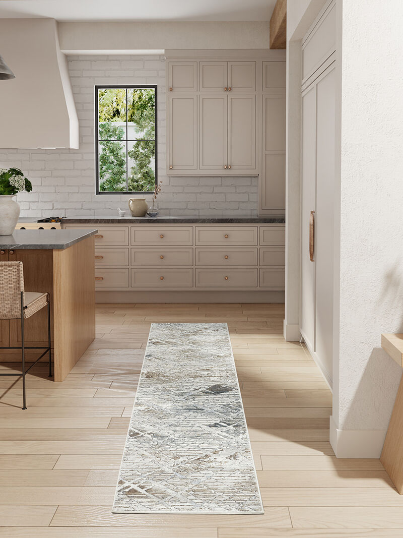 Glitz GLZ11 Gray/Multicolor 2'3" x 7'6" Rug