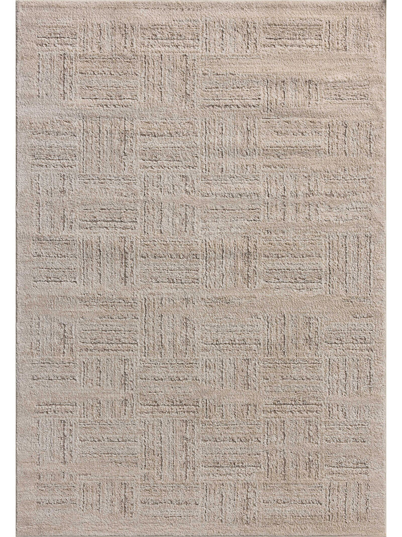 Monty MOT01 Ivory/Taupe 5'3" x 7'6" Rug image number 0