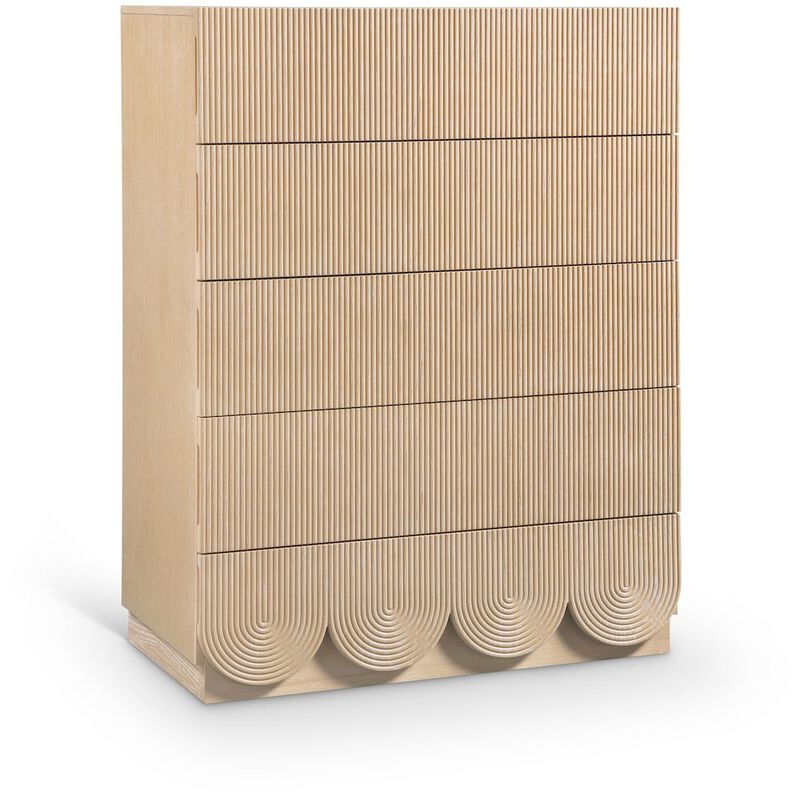 Meridian Furniture Scallop Natural Chest