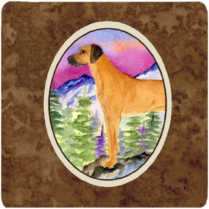 Caroline's Treasures SS8327FC Rhodesian Ridgeback Foam Coasters (Set of 4), 3.5 H x 3.5 W, Multicolor