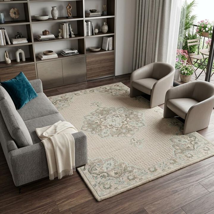 HomeRoots Wool Handmade Area Rug