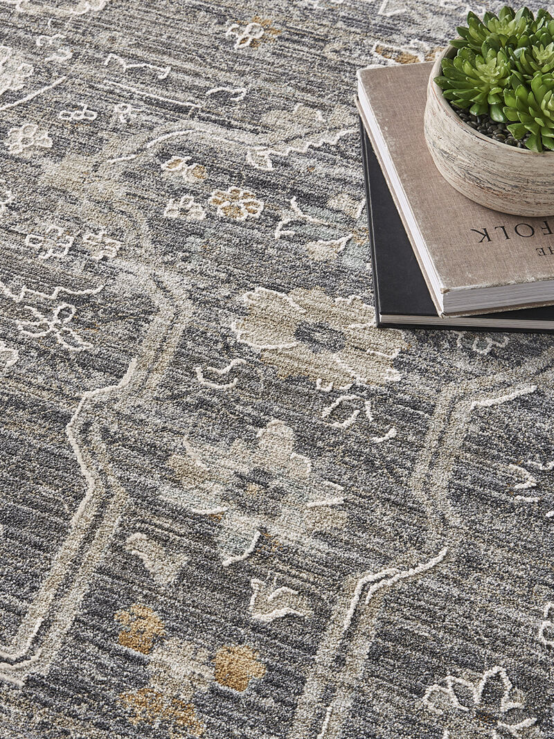 Lynx LNX03 Slate/Multicolor 7&rsquo;10&rdquo; x Round Rug