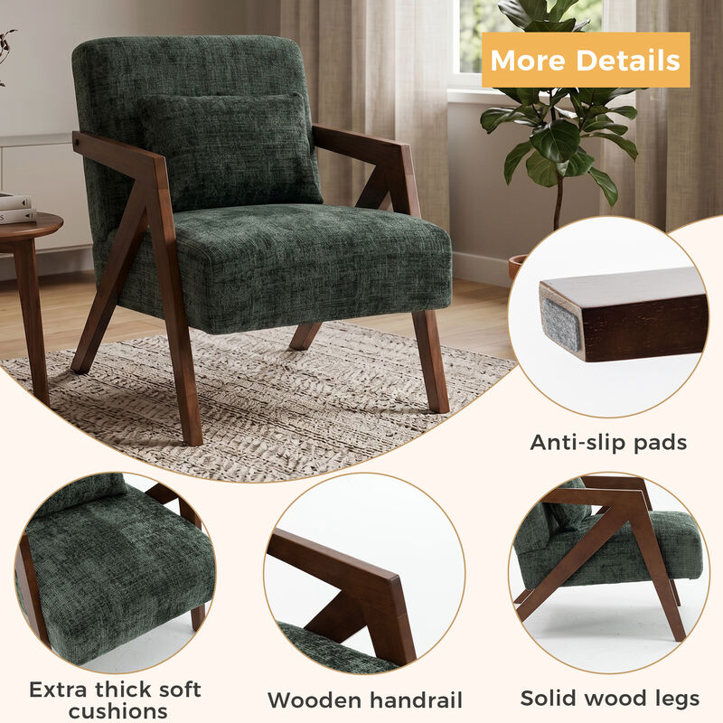 Dexnur Mid-Century Modern Accent Chair image number 3