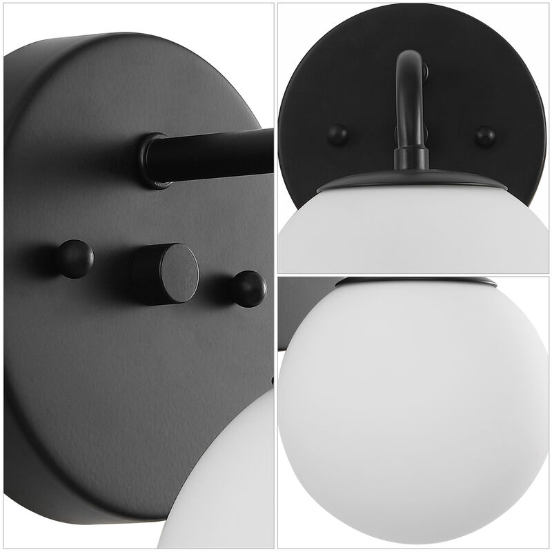 Louis Parisian Globe Metal/Frosted Glass Modern Contemporary LED Vanity Light