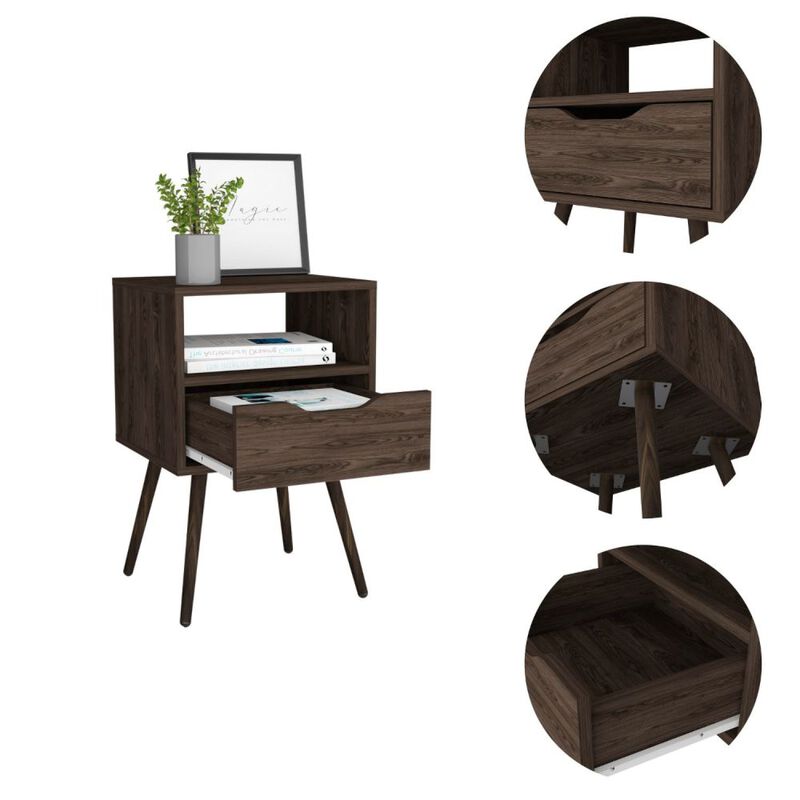 Streamdale Otom Nightstand, Dark Walnut image number 2