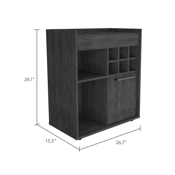 Whitlock 6-Bottle 2-Shelf Bar Cabinet Smokey Oak