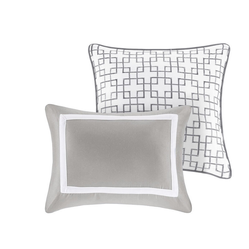 Gracie Mills Isiah 8-Piece Soft Brushed Microfiber Comforter and Quilt Set