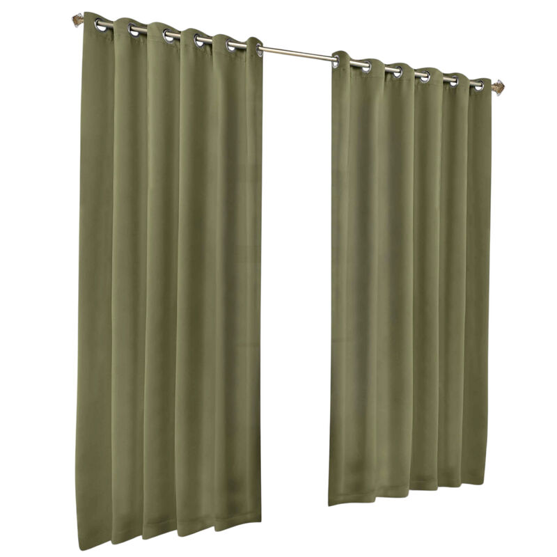 Set of 2 Blackout Curtain Panels Classic Modern Window Drapes image number 0