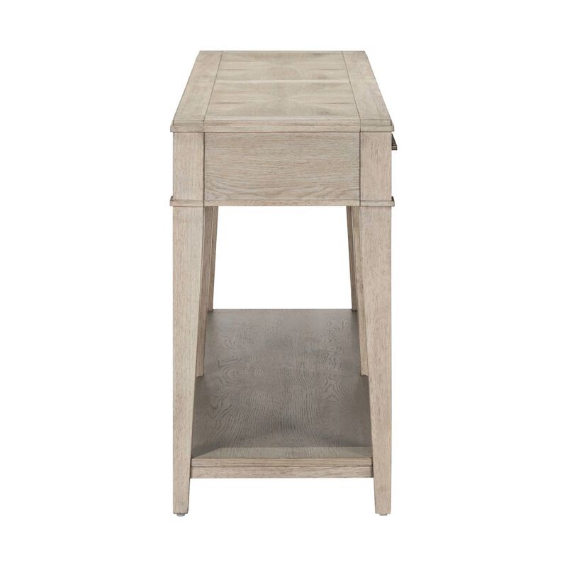 Liberty Furniture Sofa Table for Living Room Storage Traditional - Sanctuary White Oak Wood image number 3