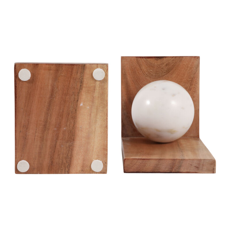 S/2 6" Bookend With Marble Orb image number 4