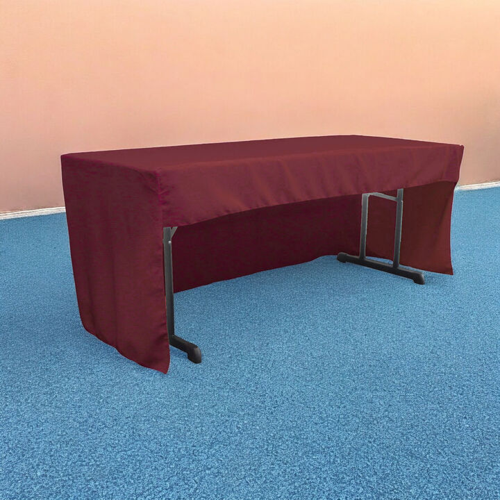 Fitted Tablecloth with Open Back 96x30x30 Inch for Trade Shows and Events