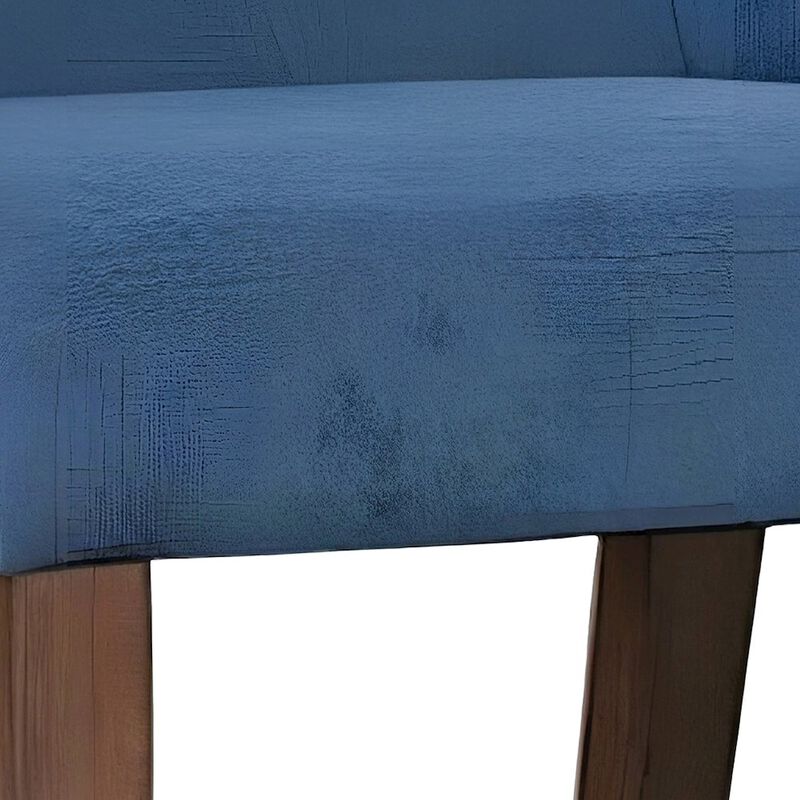 Elegant Round Dining Room Table and Chairs Set for 4 &ndash; Blue/Brown image number 6