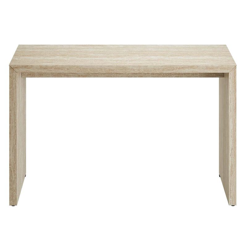 Mirella Faux Travertine Console Table image number 2