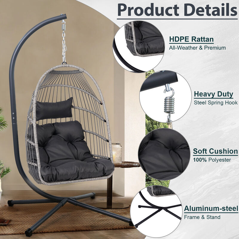 Outdoor Egg Hanging Chair image number 5