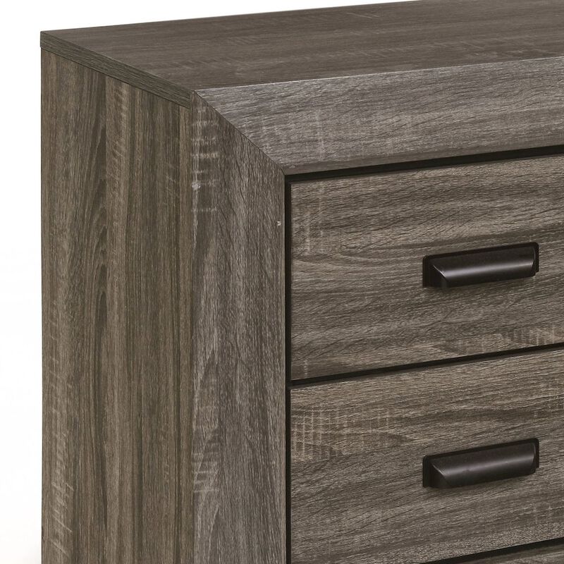Plethoria Home Weathered Grey Grain 2-drawer Nightstand