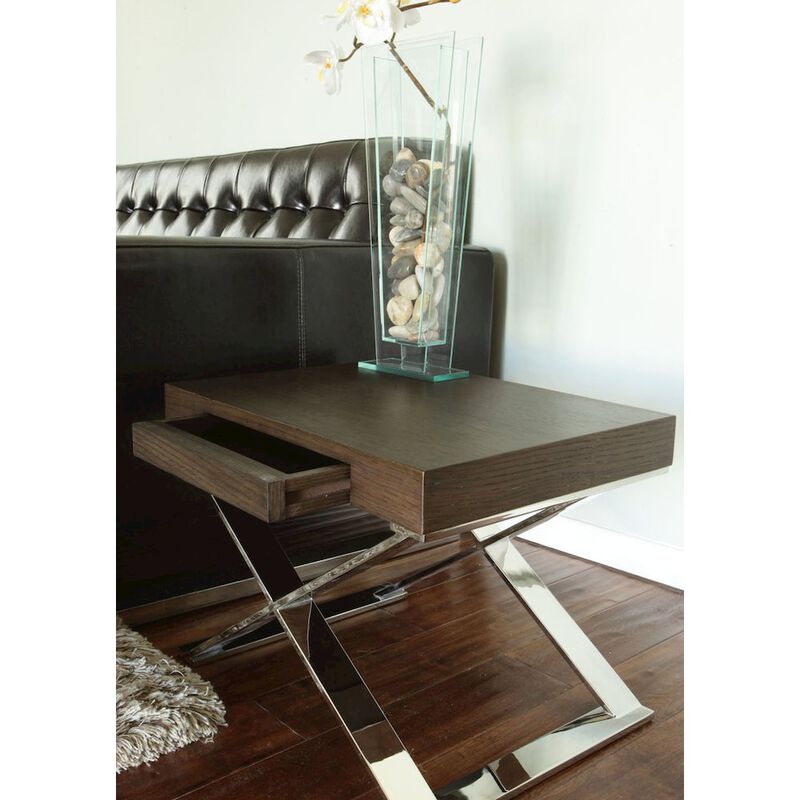 Pangea Home Alexa Side Table Espresso