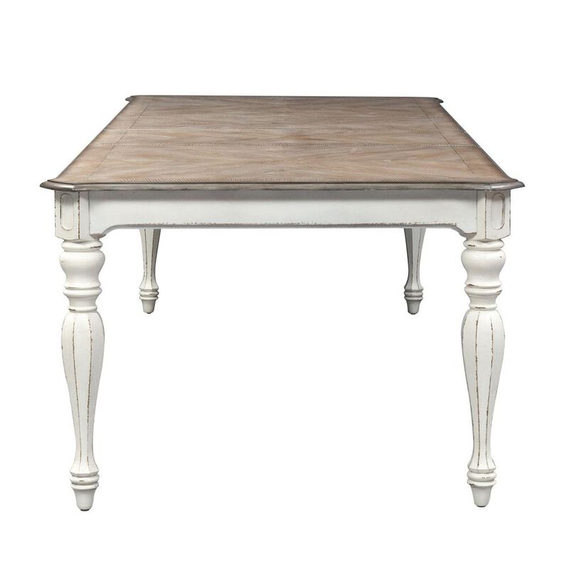Liberty Furniture Magnolia Manor Rectangular Leg Table in Weathered Bisque image number 2