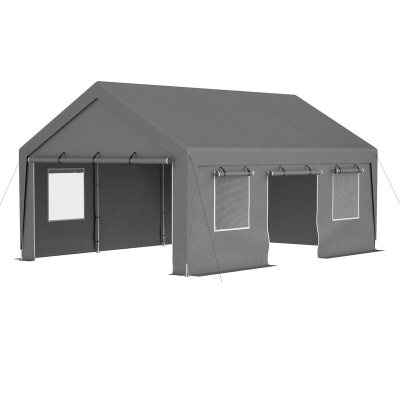 13'x20' Canopy with 2 Roll-Up Doors image number 0